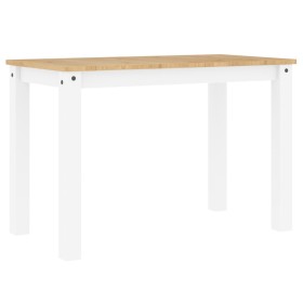 vidaXL Esstisch Panama Weiß 117x60x75 cm Massivholz Kiefer