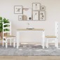 vidaXL Esstisch Panama Weiß 117x60x75 cm Massivholz Kiefer vidaXL Esstisch Panama Weiß 117x60x75 cm Massivholz Kiefer