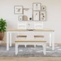 vidaXL Esstisch Panama Weiß 180x90x75 cm Massivholz Kiefer vidaXL Esstisch Panama Weiß 180x90x75 cm Massivholz Kiefer