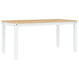 vidaXL Esstisch Corona Weiß 160x80x75 cm Massivholz Kiefer