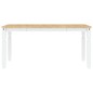 vidaXL Esstisch Corona Weiß 160x80x75 cm Massivholz Kiefer vidaXL Esstisch Corona Weiß 160x80x75 cm Massivholz Kiefer