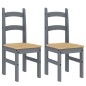 vidaXL Essstühle 2 Stk. Grau 40x46x99 cm Massivholz Kiefer vidaXL Essstühle 2 Stk. Grau 40x46x99 cm Massivholz Kiefer