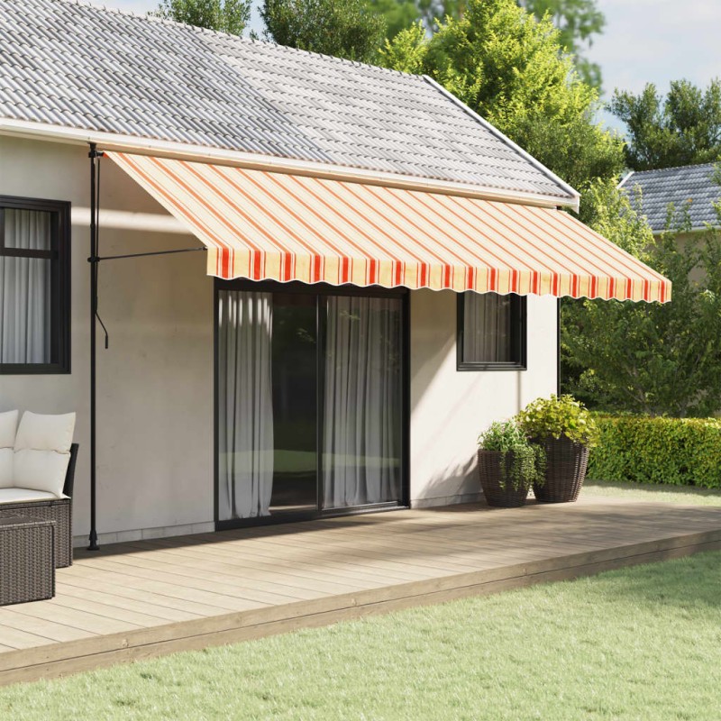 vidaXL Markisenvolant Gelb und Orange Gestreift 5 m vidaXL Markisenvolant Gelb und Orange Gestreift 5 m