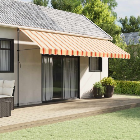 vidaXL Markisenvolant Gelb und Orange Gestreift 5 m