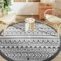 vidaXL Outdoor-Teppich Schwarz Ø200 cm PP vidaXL Outdoor-Teppich Schwarz Ø200 cm PP