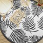 vidaXL Outdoor-Teppich Weiß und Schwarz Ø200 cm PP vidaXL Outdoor-Teppich Weiß und Schwarz Ø200 cm PP