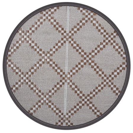 vidaXL Outdoor-Teppich ARAKIL Braun Ø160 cm PP