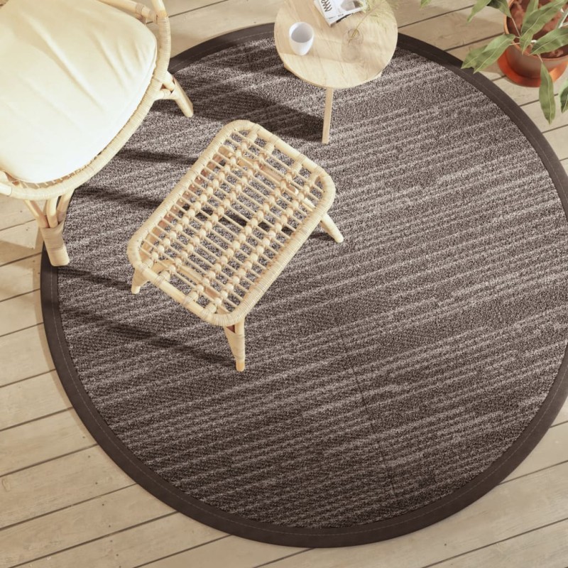 vidaXL Outdoor-Teppich Braun Ø160 cm PP vidaXL Outdoor-Teppich Braun Ø160 cm PP