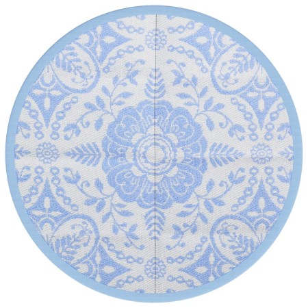 vidaXL Outdoor-Teppich Babyblau Ø200 cm PP