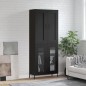 Highboard Schwarz 69,5x34x180 cm Holzwerkstoff Highboard Schwarz 69,5x34x180 cm Holzwerkstoff