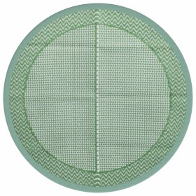 vidaXL Outdoor-Teppich Grün Ø200 cm PP