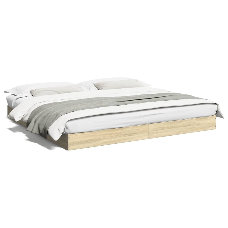 vidaXL Bettgestell ohne Matratze Sonoma-Eiche 180x200 cm Holzwerkstoff vidaXL Bettgestell ohne Matratze Sonoma-Eiche 180x200 cm Holzwerkstoff