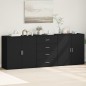 vidaXL Sideboards 3 Stk. Schwarz Holzwerkstoff vidaXL Sideboards 3 Stk. Schwarz Holzwerkstoff