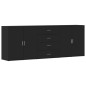vidaXL Sideboards 3 Stk. Schwarz Holzwerkstoff vidaXL Sideboards 3 Stk. Schwarz Holzwerkstoff