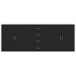 vidaXL Sideboards 3 Stk. Schwarz Holzwerkstoff vidaXL Sideboards 3 Stk. Schwarz Holzwerkstoff