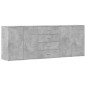 vidaXL Sideboards 3 Stk. Betongrau Holzwerkstoff vidaXL Sideboards 3 Stk. Betongrau Holzwerkstoff