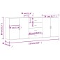 vidaXL Sideboards 3 Stk. Betongrau Holzwerkstoff vidaXL Sideboards 3 Stk. Betongrau Holzwerkstoff