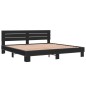 vidaXL Bettgestell Schwarz 200x200 cm Holzwerkstoff und Metall vidaXL Bettgestell Schwarz 200x200 cm Holzwerkstoff und Metall