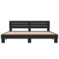 vidaXL Bettgestell Schwarz 200x200 cm Holzwerkstoff und Metall vidaXL Bettgestell Schwarz 200x200 cm Holzwerkstoff und Metall