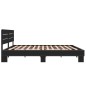 vidaXL Bettgestell Schwarz 200x200 cm Holzwerkstoff und Metall vidaXL Bettgestell Schwarz 200x200 cm Holzwerkstoff und Metall