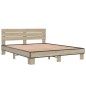 vidaXL Bettgestell Sonoma-Eiche 160x200 cm Holzwerkstoff und Metall vidaXL Bettgestell Sonoma-Eiche 160x200 cm Holzwerkstoff und Metall