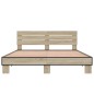 vidaXL Bettgestell Sonoma-Eiche 160x200 cm Holzwerkstoff und Metall vidaXL Bettgestell Sonoma-Eiche 160x200 cm Holzwerkstoff und Metall