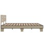 vidaXL Bettgestell Sonoma-Eiche 160x200 cm Holzwerkstoff und Metall vidaXL Bettgestell Sonoma-Eiche 160x200 cm Holzwerkstoff und Metall
