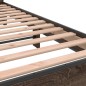 vidaXL Bettgestell Braun Eichen-Optik 150x200 cm Holzwerkstoff Metall vidaXL Bettgestell Braun Eichen-Optik 150x200 cm Holzwerkstoff Metall
