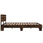 vidaXL Bettgestell Räuchereiche 150x200 cm Holzwerkstoff und Metall vidaXL Bettgestell Räuchereiche 150x200 cm Holzwerkstoff und Metall