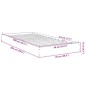 vidaXL Bettgestell Grau Sonoma 90x200 cm Holzwerkstoff vidaXL Bettgestell Grau Sonoma 90x200 cm Holzwerkstoff
