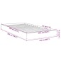vidaXL Bettgestell Grau Sonoma 100x200 cm Holzwerkstoff vidaXL Bettgestell Grau Sonoma 100x200 cm Holzwerkstoff