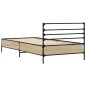 vidaXL Bettgestell Sonoma-Eiche 100x200 cm Holzwerkstoff und Metall vidaXL Bettgestell Sonoma-Eiche 100x200 cm Holzwerkstoff und Metall