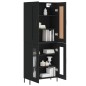 Highboard Schwarz 69,5x34x180 cm Holzwerkstoff Highboard Schwarz 69,5x34x180 cm Holzwerkstoff