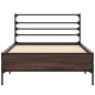 vidaXL Bettgestell Braun Eichen-Optik 75x190 cm Holzwerkstoff Metall vidaXL Bettgestell Braun Eichen-Optik 75x190 cm Holzwerkstoff Metall