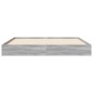 vidaXL Bettgestell Grau Sonoma 140x190 cm Holzwerkstoff vidaXL Bettgestell Grau Sonoma 140x190 cm Holzwerkstoff
