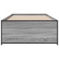 vidaXL Bettgestell Grau Sonoma 100x200 cm Holzwerkstoff und Metall vidaXL Bettgestell Grau Sonoma 100x200 cm Holzwerkstoff und Metall