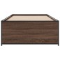 vidaXL Bettgestell Braun Eichen-Optik 90x200 cm Holzwerkstoff Metall vidaXL Bettgestell Braun Eichen-Optik 90x200 cm Holzwerkstoff Metall
