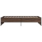 vidaXL Bettgestell Braun Eichen-Optik 90x200 cm Holzwerkstoff Metall vidaXL Bettgestell Braun Eichen-Optik 90x200 cm Holzwerkstoff Metall