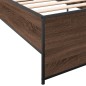 vidaXL Bettgestell Braun Eichen-Optik 90x200 cm Holzwerkstoff Metall vidaXL Bettgestell Braun Eichen-Optik 90x200 cm Holzwerkstoff Metall