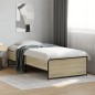 vidaXL Bettgestell Sonoma-Eiche 90x190 cm Holzwerkstoff und Metall vidaXL Bettgestell Sonoma-Eiche 90x190 cm Holzwerkstoff und Metall