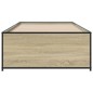 vidaXL Bettgestell Sonoma-Eiche 90x190 cm Holzwerkstoff und Metall vidaXL Bettgestell Sonoma-Eiche 90x190 cm Holzwerkstoff und Metall