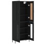 Highboard Schwarz 69,5x34x180 cm Holzwerkstoff Highboard Schwarz 69,5x34x180 cm Holzwerkstoff
