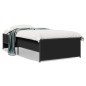vidaXL Bettgestell Schwarz 75x190 cm Holzwerkstoff und Metall vidaXL Bettgestell Schwarz 75x190 cm Holzwerkstoff und Metall