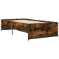 vidaXL Bettgestell Räuchereiche 75x190 cm Holzwerkstoff und Metall vidaXL Bettgestell Räuchereiche 75x190 cm Holzwerkstoff und Metall