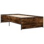 vidaXL Bettgestell Räuchereiche 75x190 cm Holzwerkstoff und Metall vidaXL Bettgestell Räuchereiche 75x190 cm Holzwerkstoff und Metall