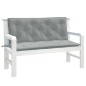 vidaXL Gartenbank-Auflagen 2 Stk. Melange Hellgrau 120x50x7 cm Stoff