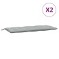 vidaXL Gartenbank-Auflagen 2 Stk. Melange Hellgrau 120x50x7 cm Stoff