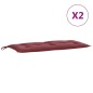 vidaXL Gartenbank-Auflagen 2 Stk. Melange Weinrot 100x50x7 cm Stoff vidaXL Gartenbank-Auflagen 2 Stk. Melange Weinrot 100x50x7 cm Stoff