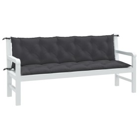 vidaXL Gartenbank-Auflagen 2 Stk. Melange Anthrazit 180x50x7 cm Stoff