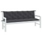 vidaXL Gartenbank-Auflagen 2 Stk. Melange Anthrazit 180x50x7 cm Stoff vidaXL Gartenbank-Auflagen 2 Stk. Melange Anthrazit 180x50x7 cm Stoff